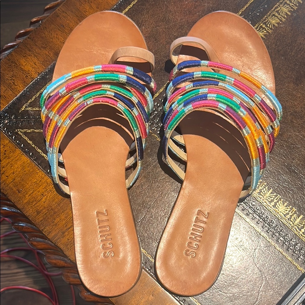 Schutz Multicolor Woven Women's Sandals